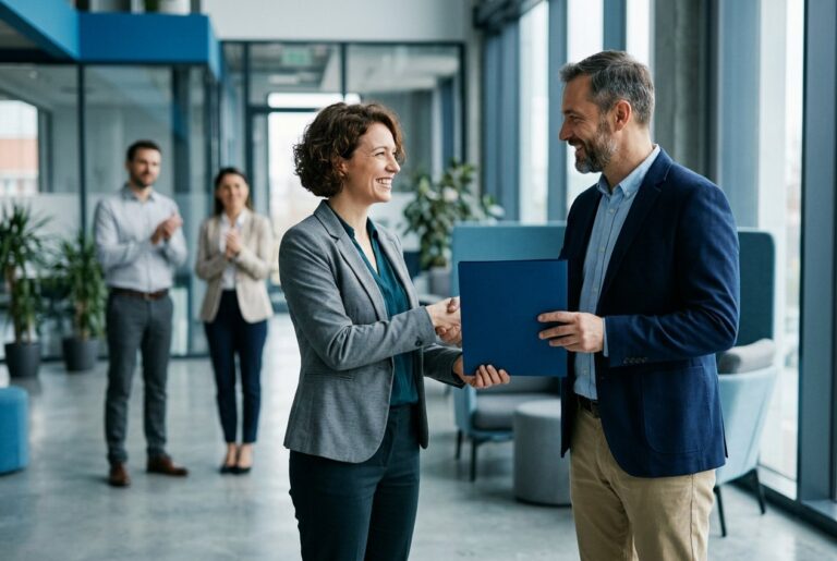 Cursist ontvangt een officieel AI CERTs-certificaat